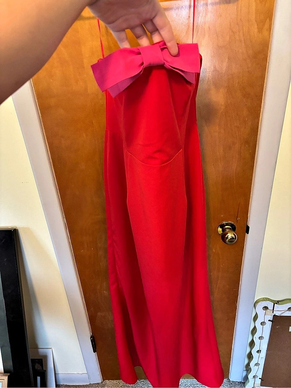 Red Maxi Slip Dress Like New